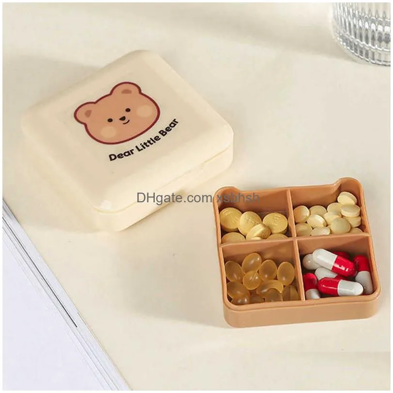  mini pill box organizer one week dispensing pill box container for tablets travel pill box with sealed ring pill medicines box