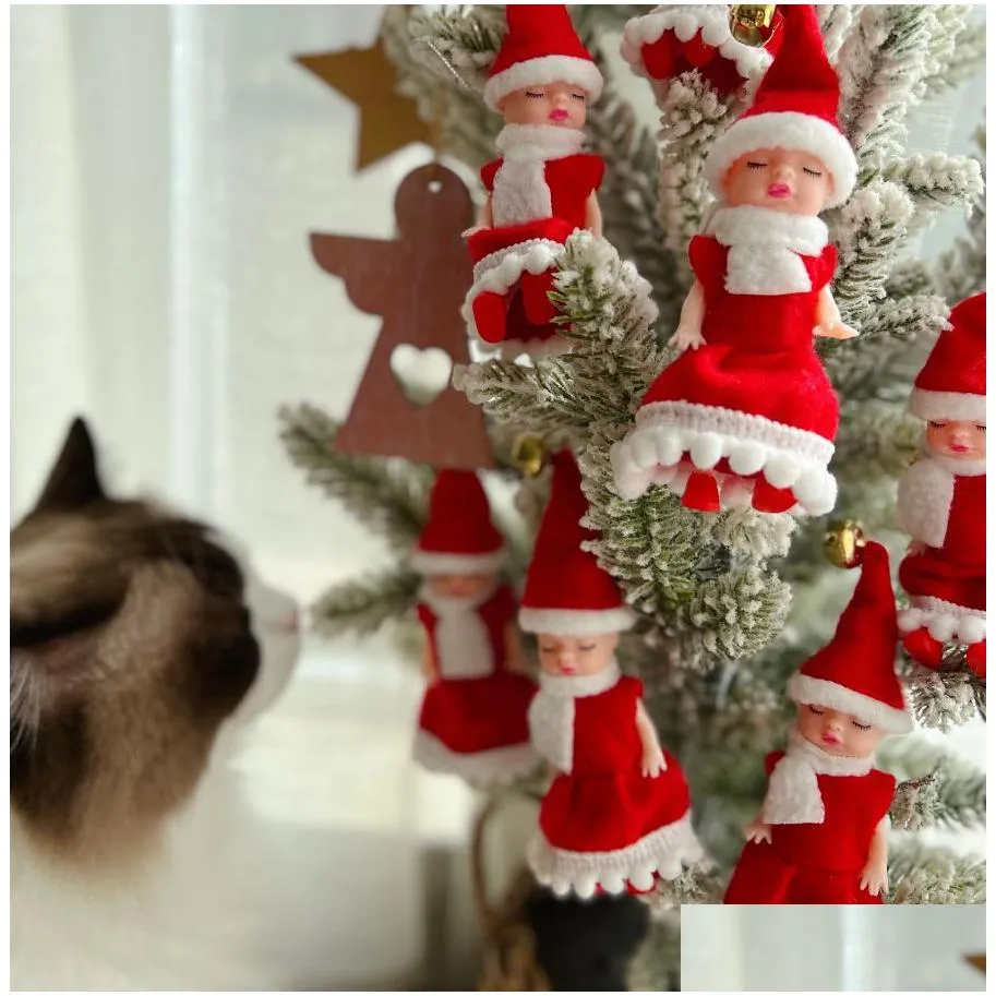 Christmas Decorations Newst Christmas Elf Ornament Pendant Tree Charm Hanging Decorative Dolls Children Kids Gifts Fy3966 Ls1017 Drop Dh56C