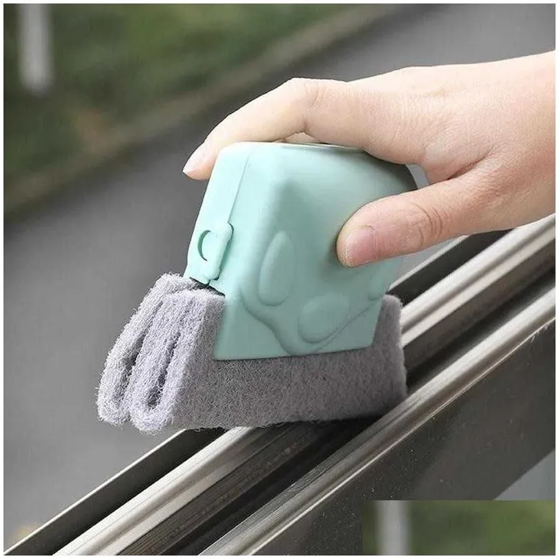 Cleaning Brushes Creative Window Groove Cleaning Cloth Brush Windows Slot Cleaner Clean Tool Drop Delivery Home Garden Housekeeping Or Dhiev