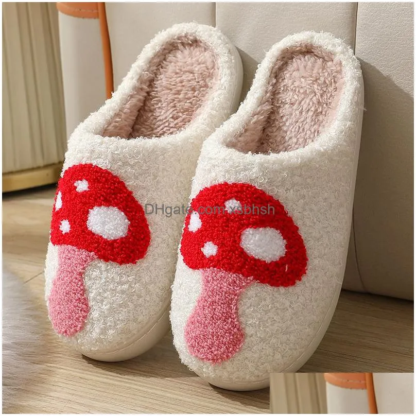 christmas slippers women cute cartoon elk slippers indoor house shoes for men couples cotton slides thick plush footwear