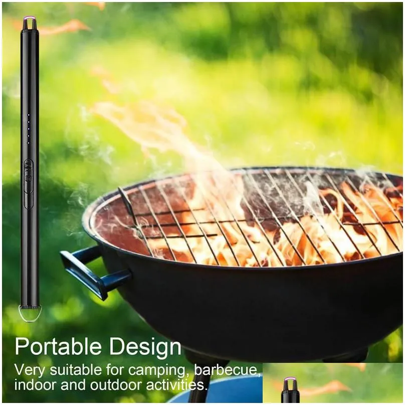 Kitchen Lighters Orders Kitchen Lighter Windproof Flameless Electric Arc Bbq Candle Igniter Plasma Ignition For Outdoor Candles Gas St Dhgbl
