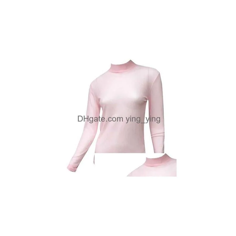 wholesale- fashion women sexy long sleeve mesh shirt casual crop top loose mesh sheer tops t-shirt