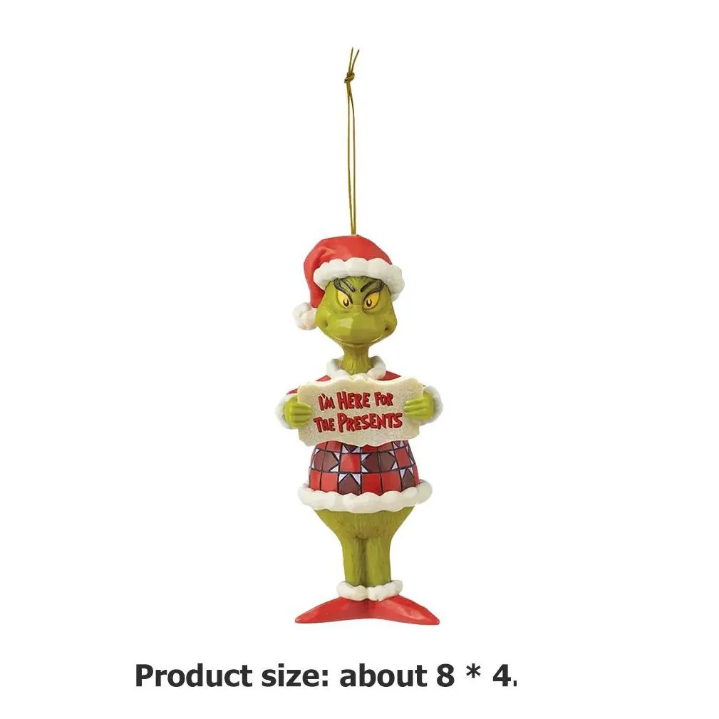 Christmas Decorations Christmas Green Elf Doll With Hat Red Hair Monster Xmas Merry Tree Pendant Home Decors Happy New Year Drop Deliv Dhoio