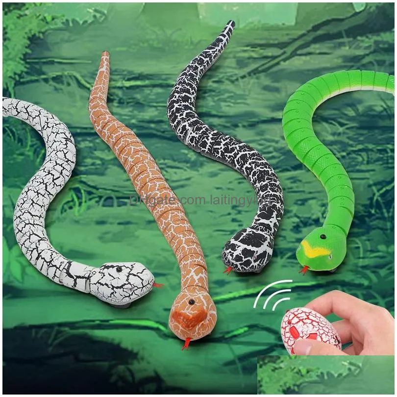 electricrc animals remote control snake and egg rattlesnake animal trick terrifying mischief toys rechargeable funny joke gift for children