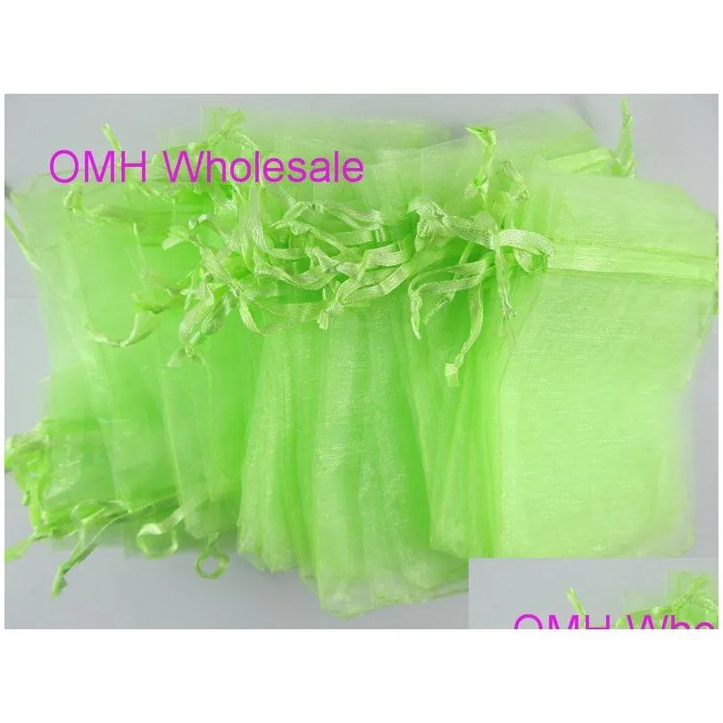 omh wholesale100pcs 7x9cm 25 color mixed nice chinese voile christmas / wedding gift bag organza bags jewlery gift pouch bz04