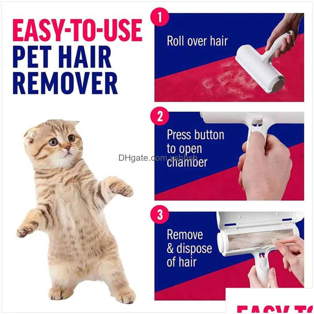  pet hair remover roller removing dog cat self cleaning lint pet hair remover pet hair remov cleaning one hand operate