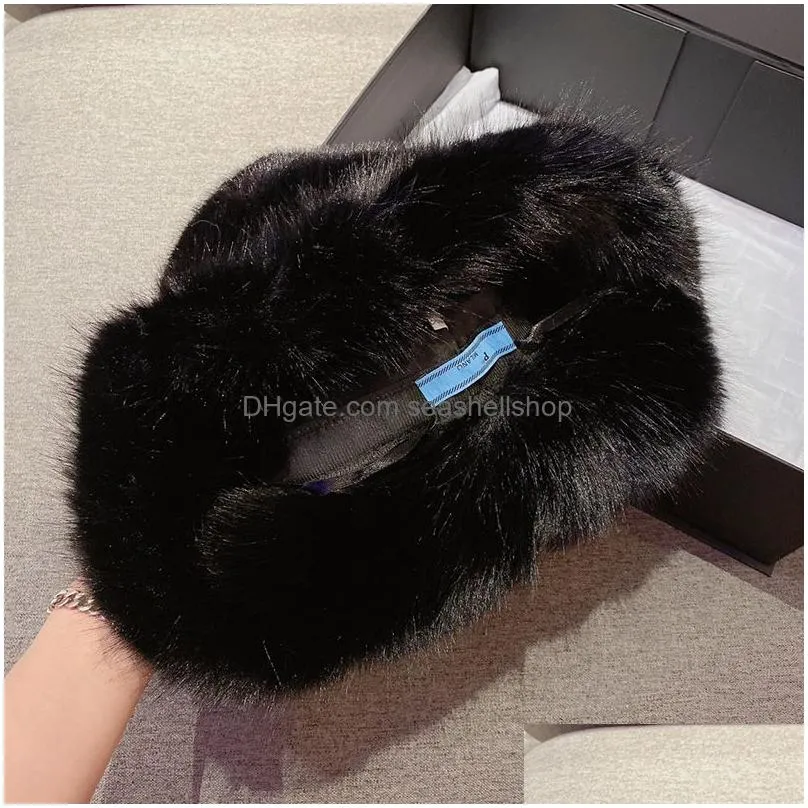 Wide Brim Hats Hat Designer Bucket Winter Warm Fashion Mink Veet Simple Style Outdoor Travel Social Party Appli Beautif Drop Delivery Dhuhd