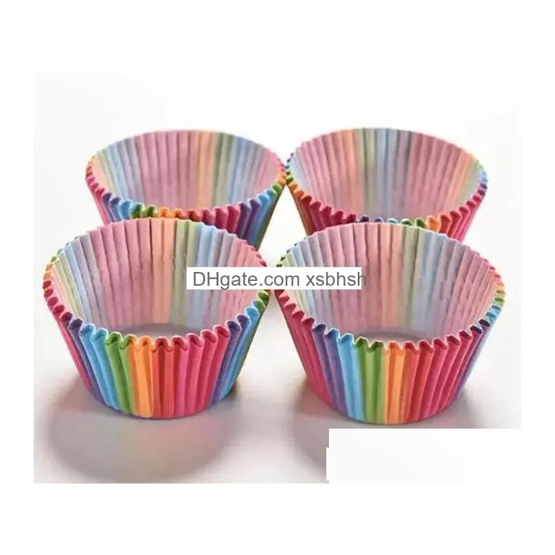 100pcslot dhs fedex round shaped silicone muffin cases cake cupcake liner baking mold dia 7cm random colors