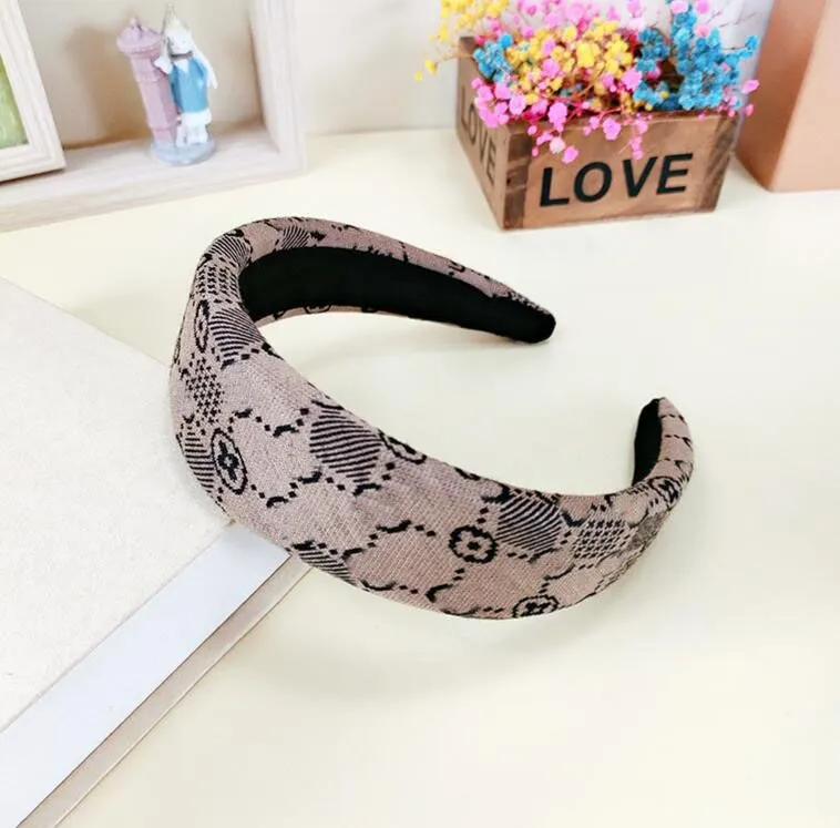 Wholesale Classics Designer Headbands Brand Letter Print HairJewelry Fashion Accessories Luxury Women Headwrap Fabric Knitted Flower Pattern Hairband