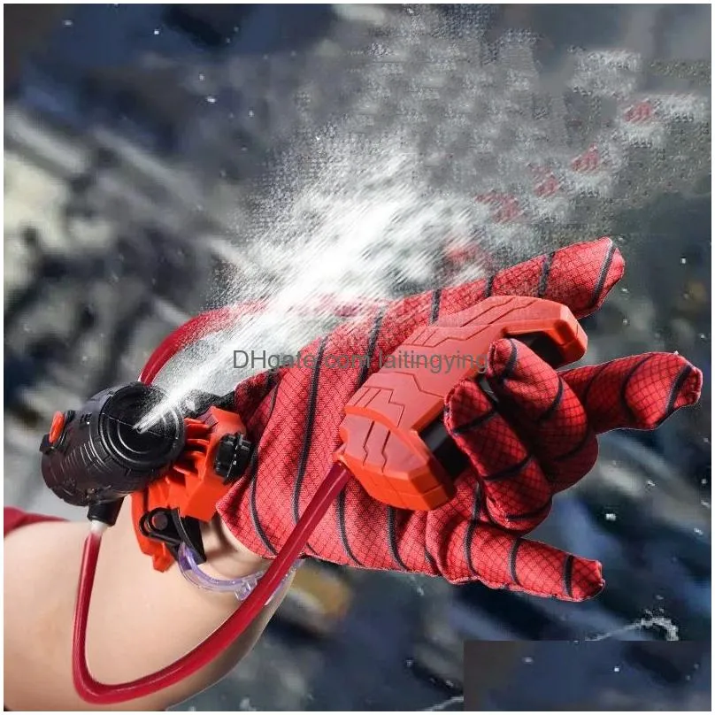  spot decompression spider water gun launcher press continuously launched summer water absorbing magic trick fun toy 19cm