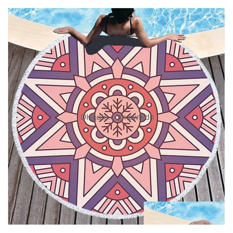 150cm chakra beach towel mandala tapestry beach towel bohemian yoga mat swimming bath towel tapestry wall hanging home decor