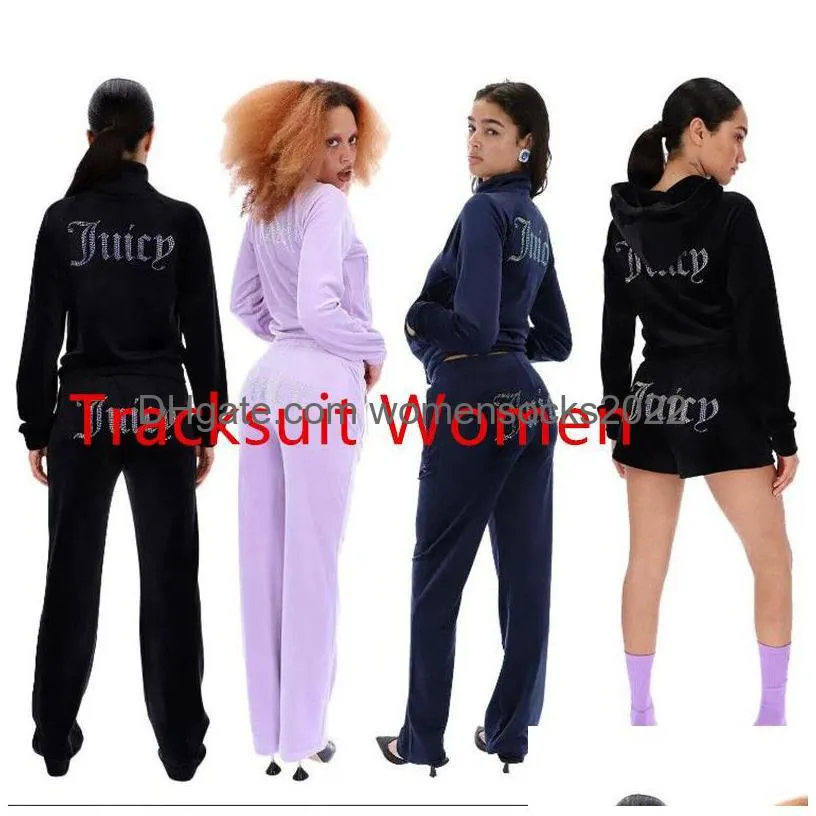 designer women clothes womens two piece pants juicy tracksuits velvet juicy tracksuit women coutoure set track suit couture juciy coture