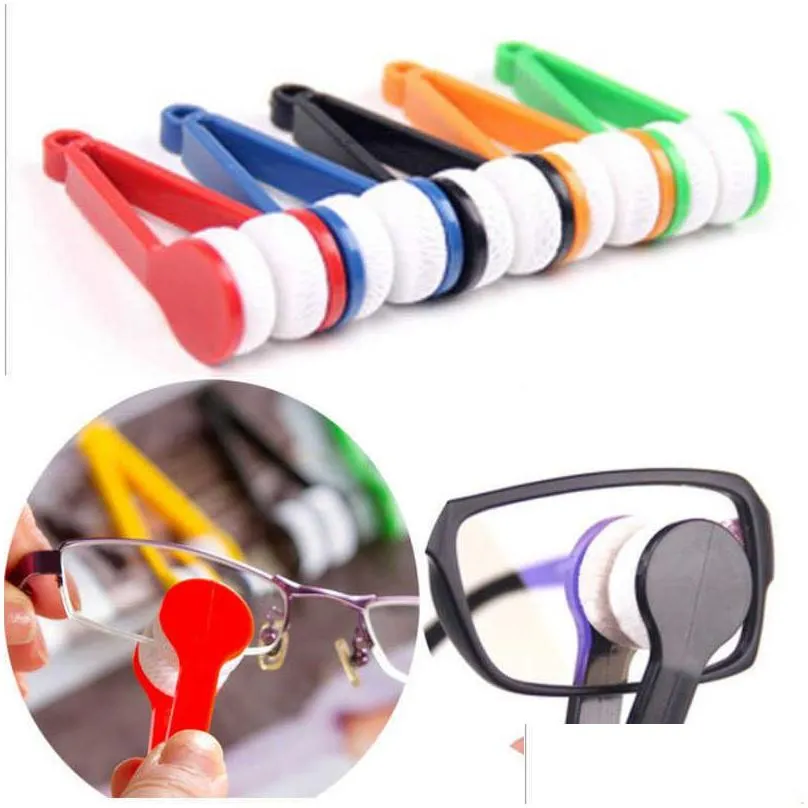 Cleaning Brushes 1-4Pcs/Set Portable Mtifunctional Glasses Cleaning Rub Eyeglass Sunglasses Spectacles Microfiber Cleaner Clean Brushe Dhjkf