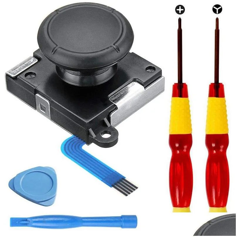 for nintendo switch handle 3d analog joystick repair tool disassemble screwdriver with tweezers rocker cap