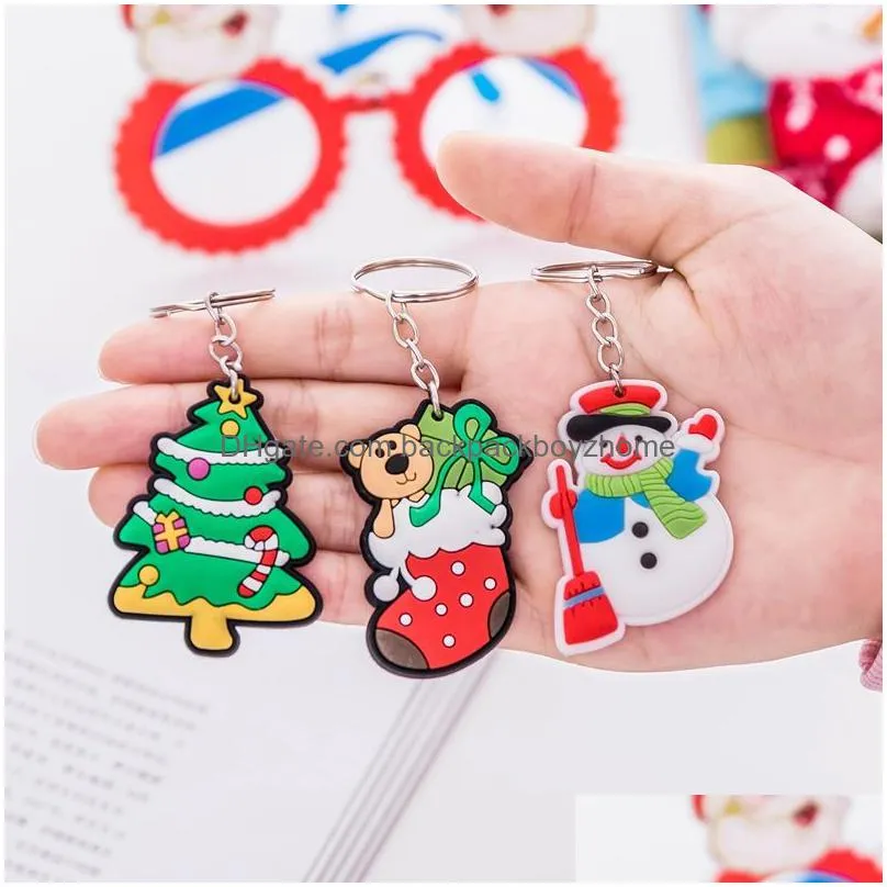 Arts And Crafts Cartoon Christmas Old Man Keychains Key Ring Xmas Gift Pendant Drop Delivery Home Garden Arts, Crafts Gifts Dhokf