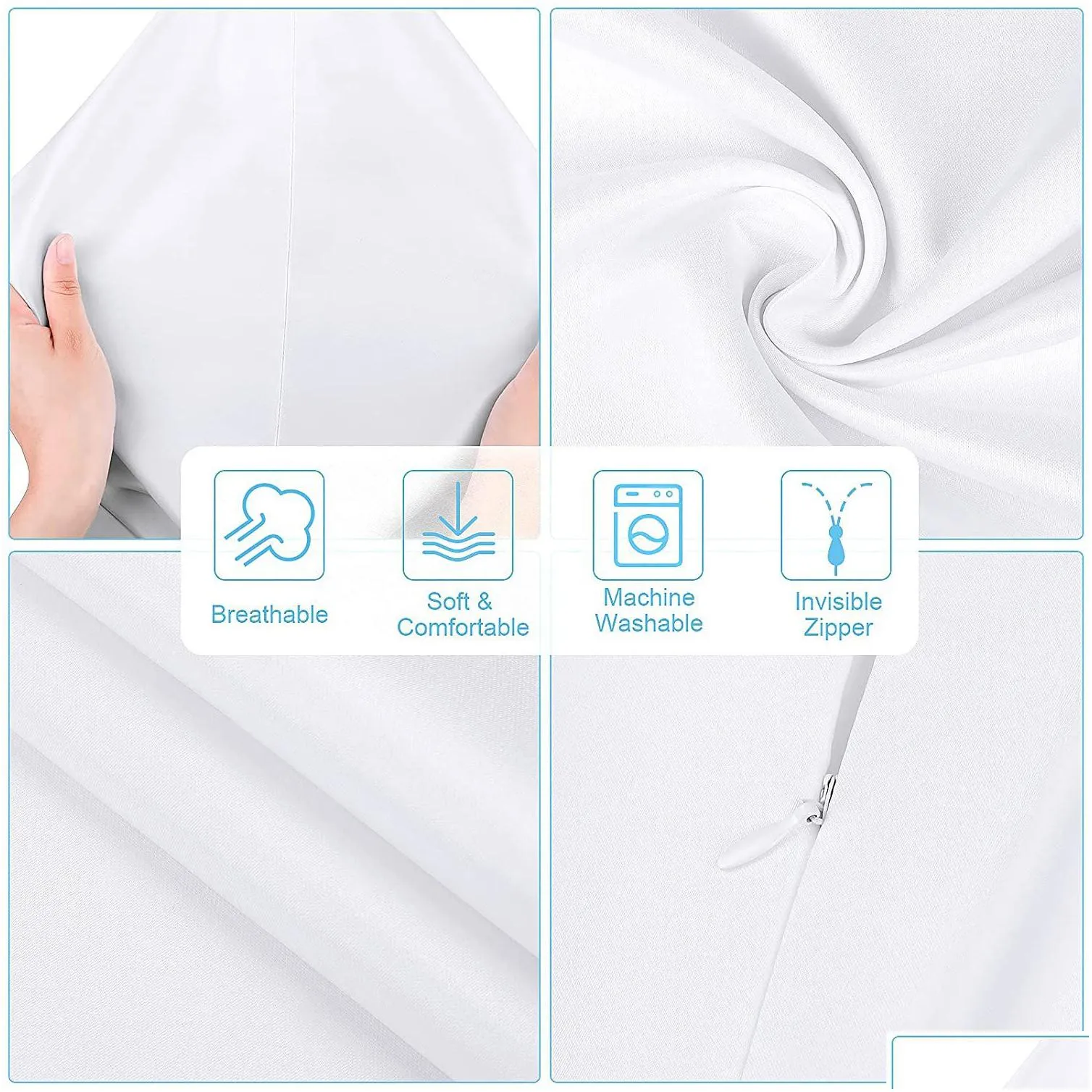 Pillow Case Sublimation Pillow Case White Cushion Ers Blanks Heat Transfer Polyester Peach Skin Throw 15.7 X Inches Drop Delivery Home Dh269