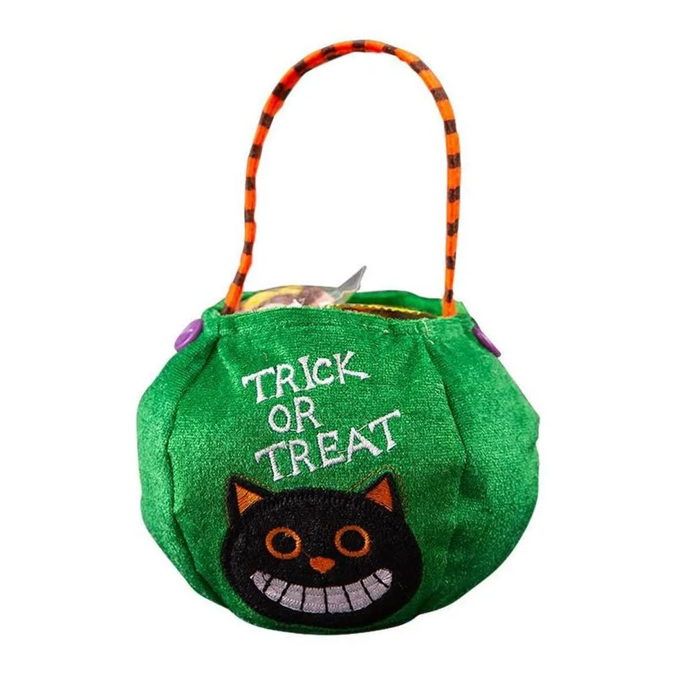 Party Favor New 2021 Halloween Candy Bag Party Decoration Portable Kids Pumpkin Bucket Festival Tote Bags Creative Gift For Children 5 Dhsi5