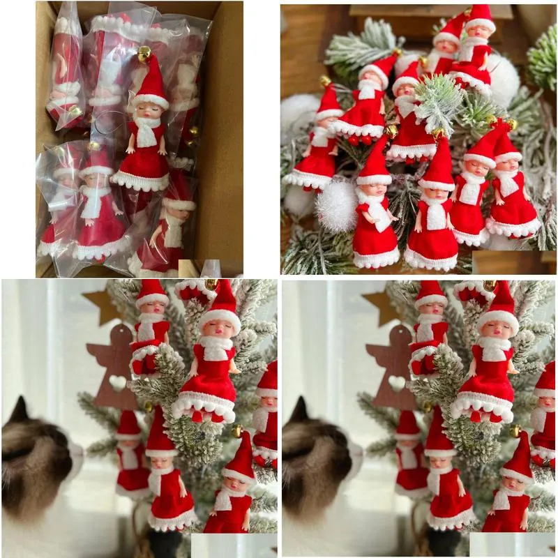 Christmas Decorations Newst Christmas Elf Ornament Pendant Tree Charm Hanging Decorative Dolls Children Kids Gifts Fy3966 Ls1017 Drop Dh56C