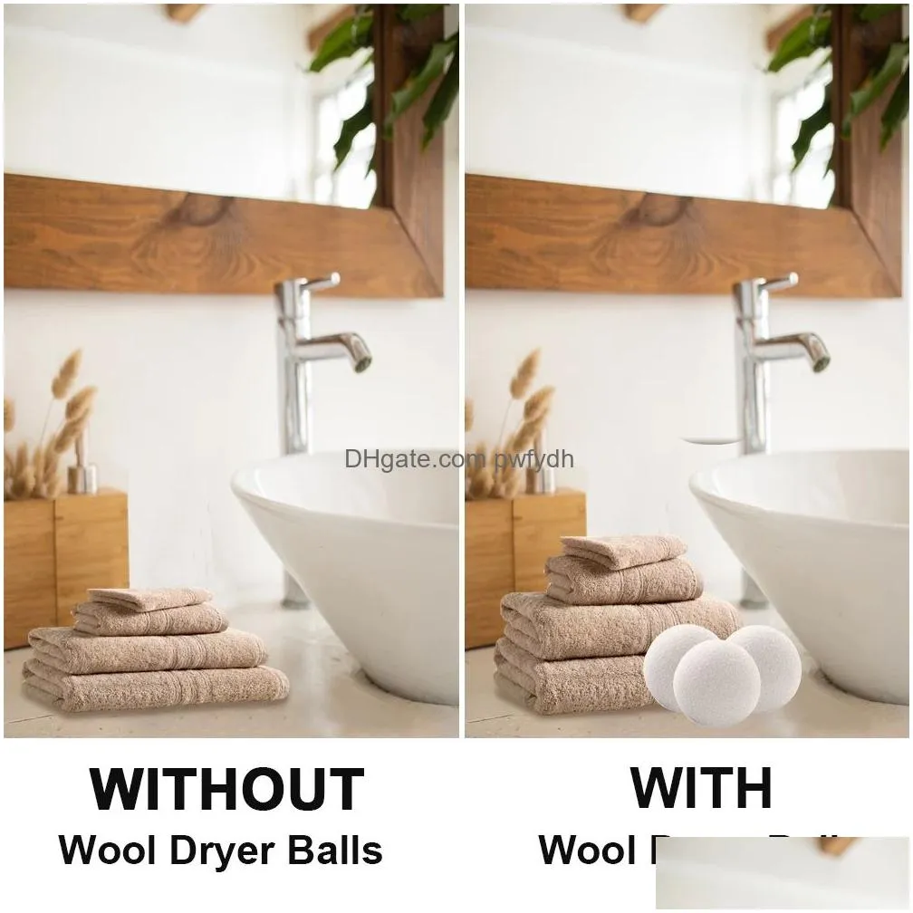 wool dryer balls laundry products premium reusable natural fabric softener static reduces helps dry clothes in laundrys quicker