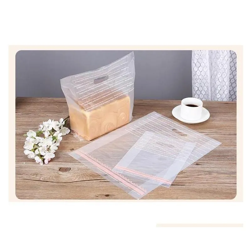 Kitchen Storage & Organization Orders 1000Pcs High Quality Dessert Bag Cake Toast Bread Pouches Take-Away Packaging Pouch Bakery Shop Dhmer