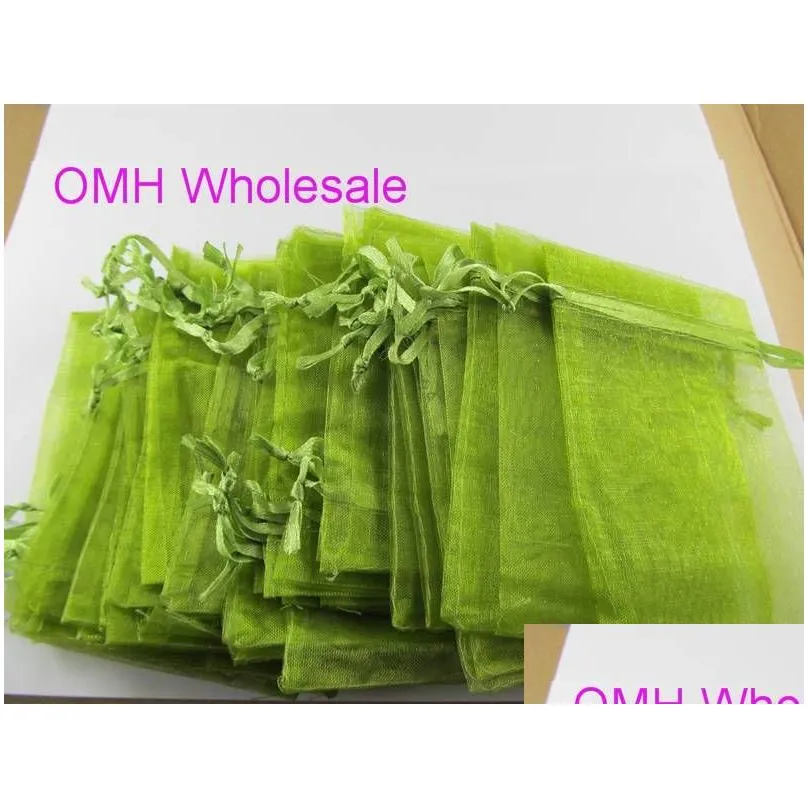 omh wholesale100pcs 7x9cm 25 color mixed nice chinese voile christmas / wedding gift bag organza bags jewlery gift pouch bz04