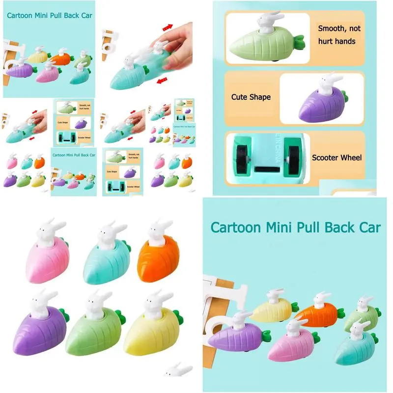 Party Favor New Easter Toys Pl Back Cars Rabbit Vehicles Basket Stuffers Kids Birthday Gifts Party Favors Drop Delivery Home Garden Fe Dhudi