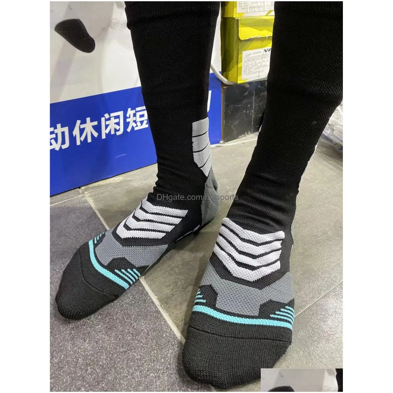 professional collocation 0-9 number basketball socks thick sports socks non-slip durable skateboard towel bottom football soccer