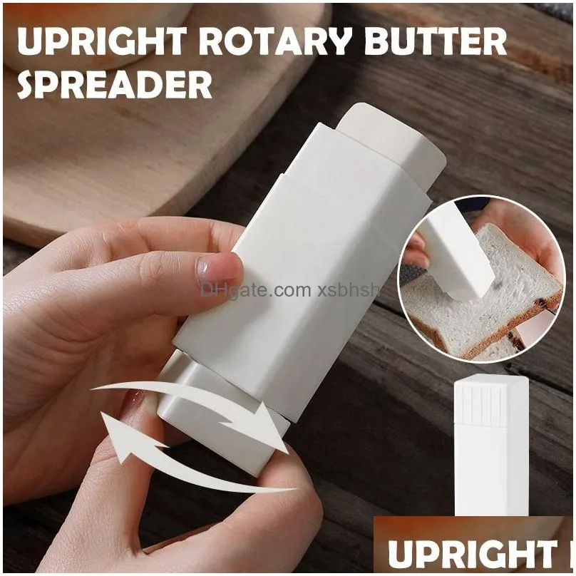 butter spreader stick handy butter spreader holders roller sticks butter dispenser tool with lid cheese keeper case home kitchen tool