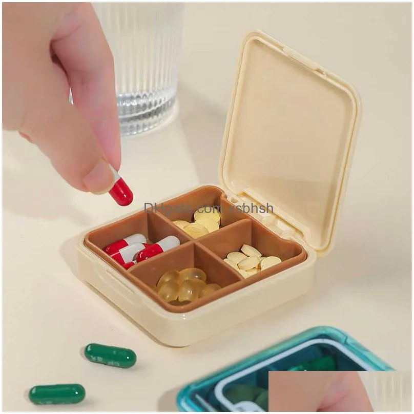  mini pill box organizer one week dispensing pill box container for tablets travel pill box with sealed ring pill medicines box