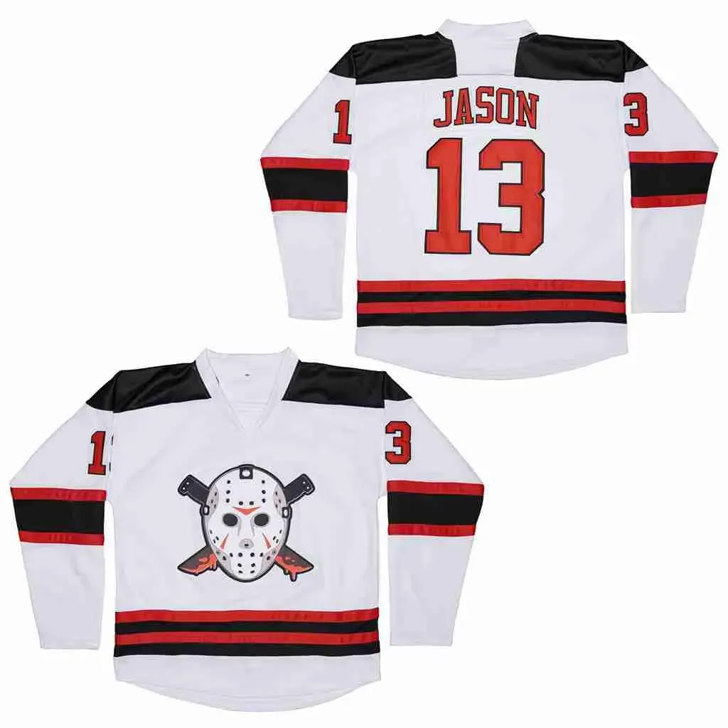 Man Movie Hockey JASON VORHEES 13 FRIDAY THE 13TH BLACK J.Cole 14 Forest Hills Dr. 14 Will Smith BEL-AIRBEL AIR Jersey Embroidery Yellow White Maroon