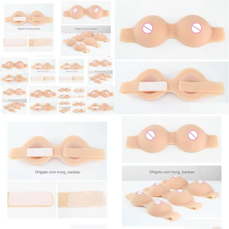 breath form invisible skinless silicone breast prosthesis simulated skin breast prosthesis dress up pseudo mother breast prosthesis breast bra pads g