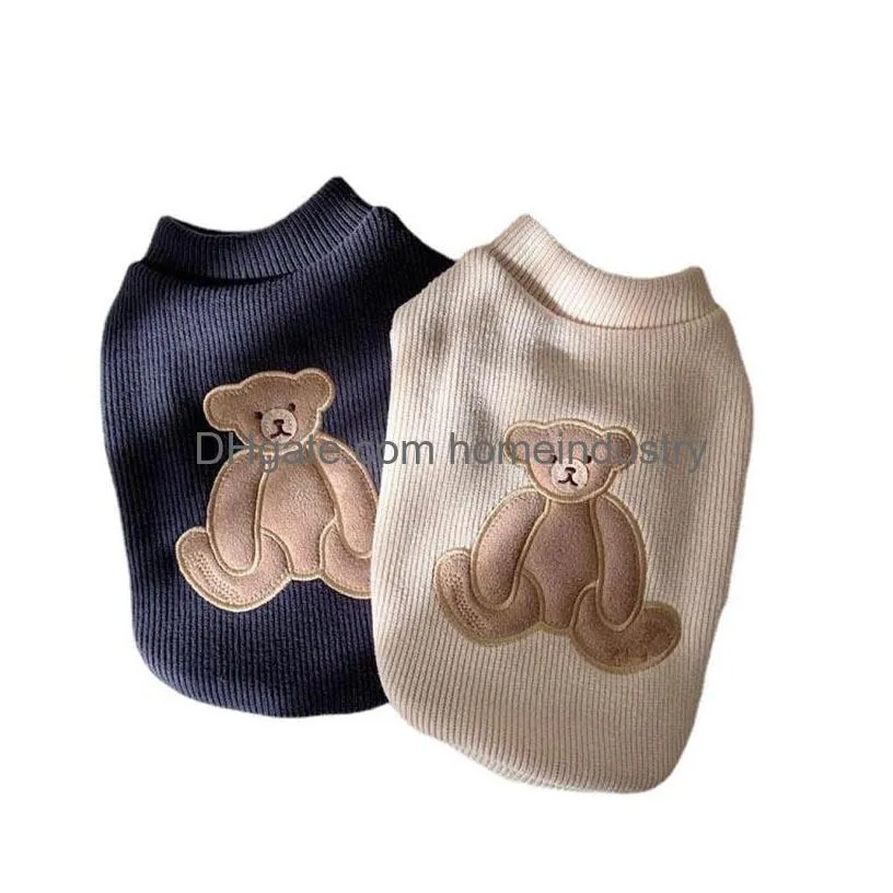 dog apparel wholesale korea ins jacket knitted sweater breathable stretch warmth cute fashion pet autumn teddy bichon dogs winter pets supplies heart