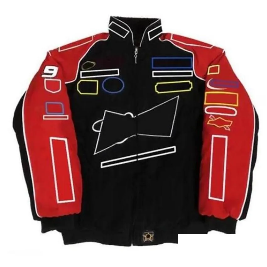 F1 Formula One racing jacket autumn and winter full embroidered logo cotton clothing spot sales