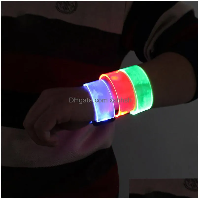 light-emitting bracelet flashing wristband led bracelet party luminous cheering props run safety light party supply