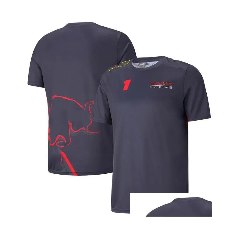 New F1 Formula One T-shirt Summer Team Short Sleeve Shirt Same Customization