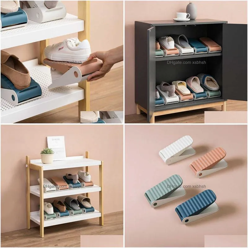  cupboard double shoes rack storage rack layered cabinet save space shoes organizer plastic economical adjustable stands shelf