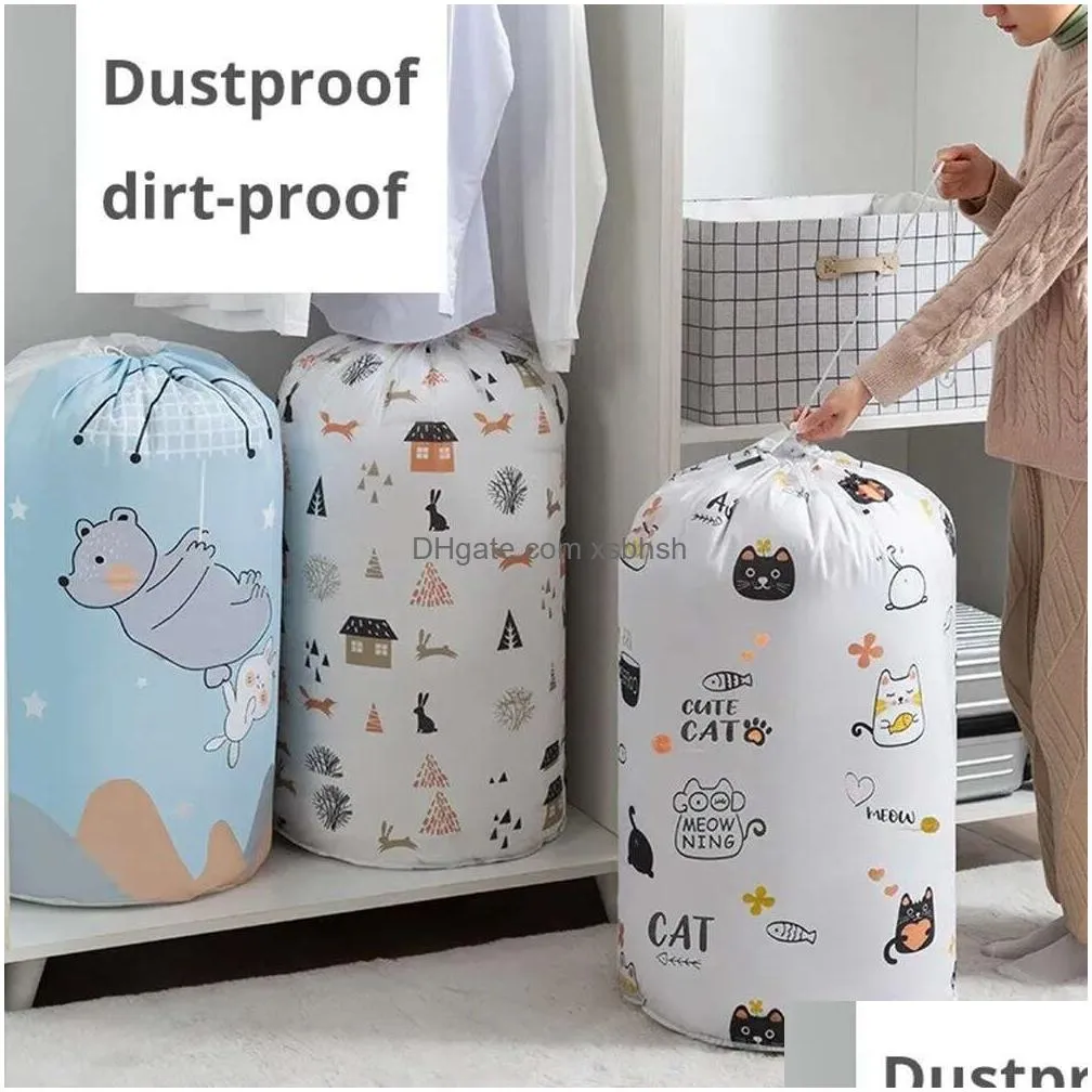  storage bags collapsible storage bag clothes storage box travel portable storage box transparent bag clothes blanket baby toy