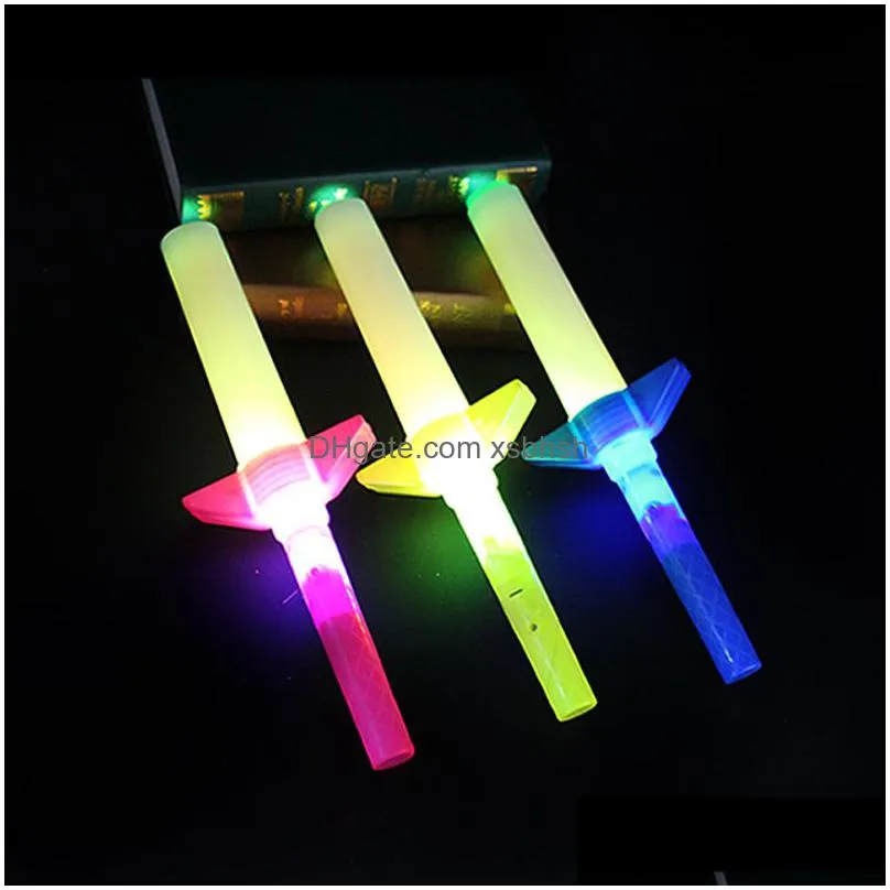 68cm telescopic luminous stick flash light up fluorescent sword concert christmas carnival toys kids gift