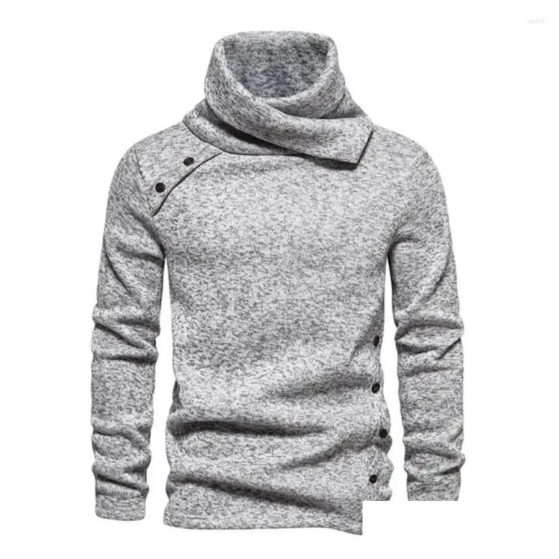 Men`s Hoodies Sweater Warm And Comfortable Long Sleeve Pullover Turtleneck Men Clothing Thick Knitted Sweaters