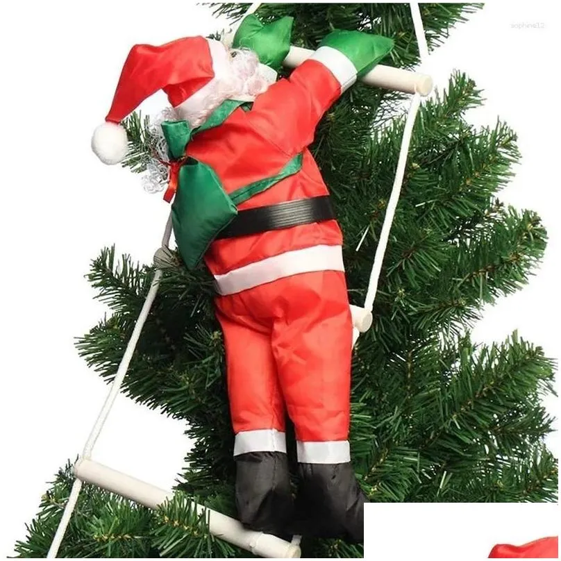 Christmas Decorations Santa Claus Climbing Ladder Doll Tree Hanging Decoration Indoor Door Wall Pendant Year Gifts