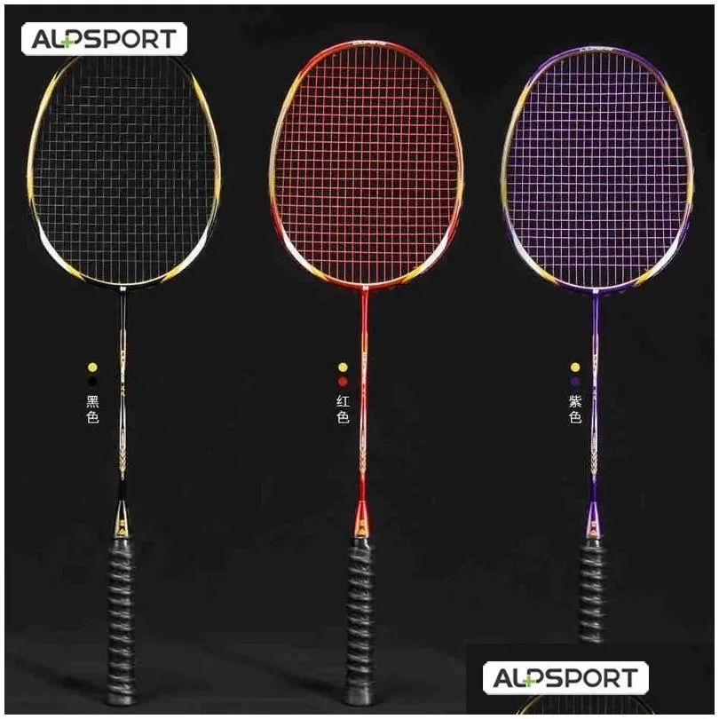 Badminton Rackets ALP RLF 1 Pair U 72g Full Carbon Fiber Ultralight Racket With Free Installed String Professional Offensive Type