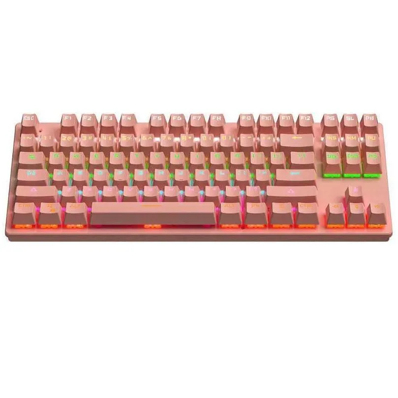 K300 Mechanical Keyboard Business Office E-sports Game Glow Keyboard 87 Key Green Axis Wired Keyboard