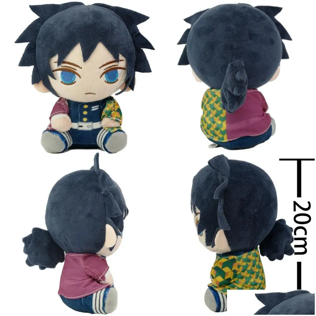 20cm Cartoon Anime Demon Slayer toys Kazuma Tanjiro Nidouzi Hand donew plush toy kids favorite gift