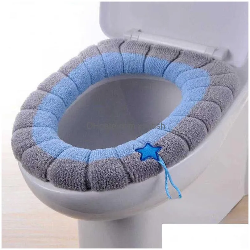  1pcs bathroom toilet seat cover soft warmer washable mat cover pad cushion seat bathroom accessories toilettes accessoires