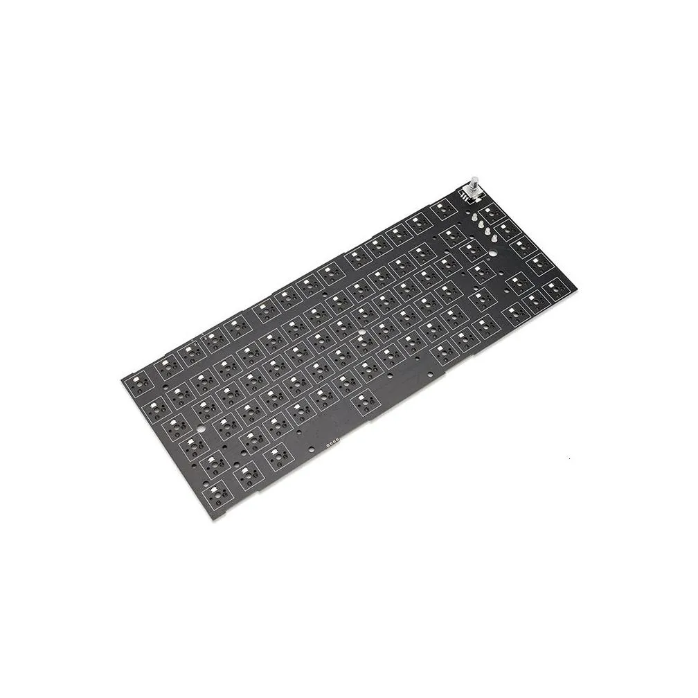 Keyboards CSTC75 75 RGB 75 Swappable Mechanical Keyboard Gasket Kit PCB Programmed VIA VIAL Macro Full rgb switch type c with Knob
