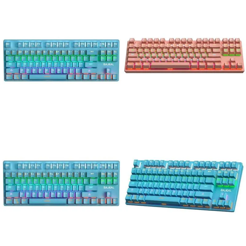 K300 Mechanical Keyboard Business Office E-sports Game Glow Keyboard 87 Key Green Axis Wired Keyboard