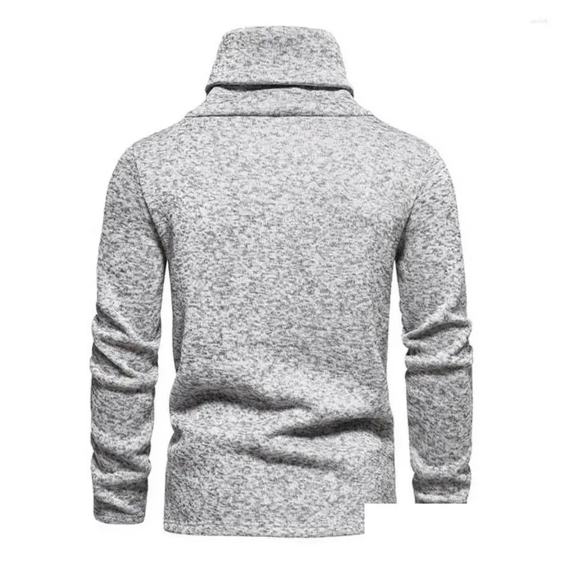 Men`s Hoodies Sweater Warm And Comfortable Long Sleeve Pullover Turtleneck Men Clothing Thick Knitted Sweaters