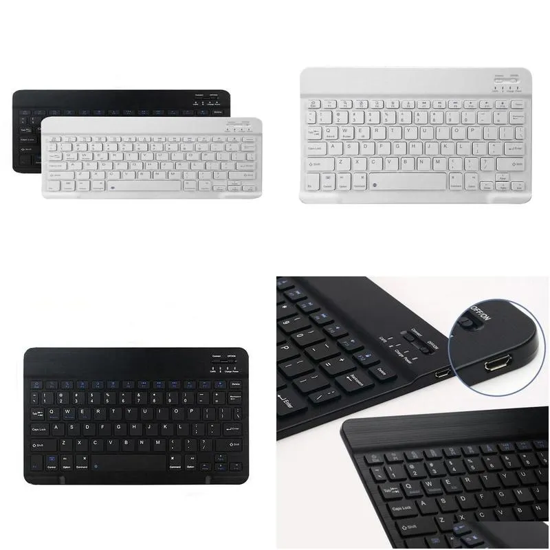 10 inch Size Slim Portable Mini Wireless Bluetooth Keyboard For Tablet Laptop Smartphone Android Universal Wireless Keyboard4849522