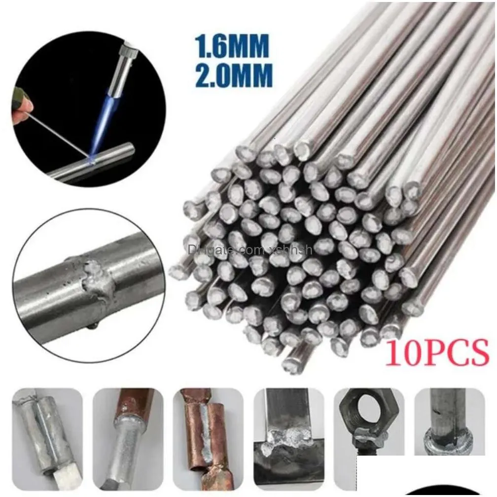  10pcs low temperature no need solder powder aluminum welding rod bars cored wire rod solder tin flux for soldering aluminum