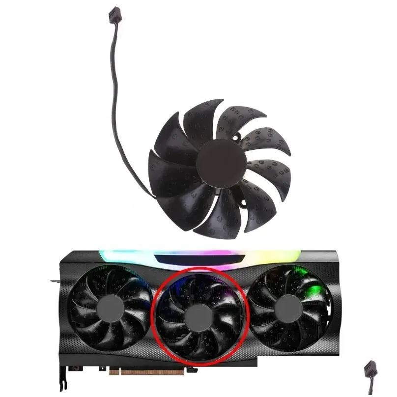 Computer Coolings 86mm Cooler Fan 4Pin 12V 0.55A PLD09220S12HH VGA Graphics Card For EVGA GeForce RTX3070 3070ti 3080 3080ti 3090 B0KA